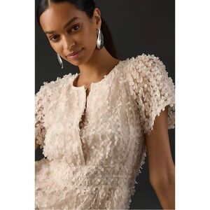 Anthropologie The Somerset Floral Appliqué Mini Dress